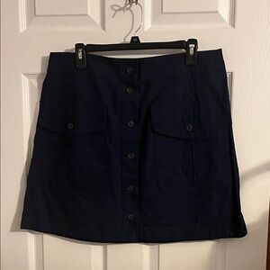 Banana Republic Dark Blue Linen Skirt